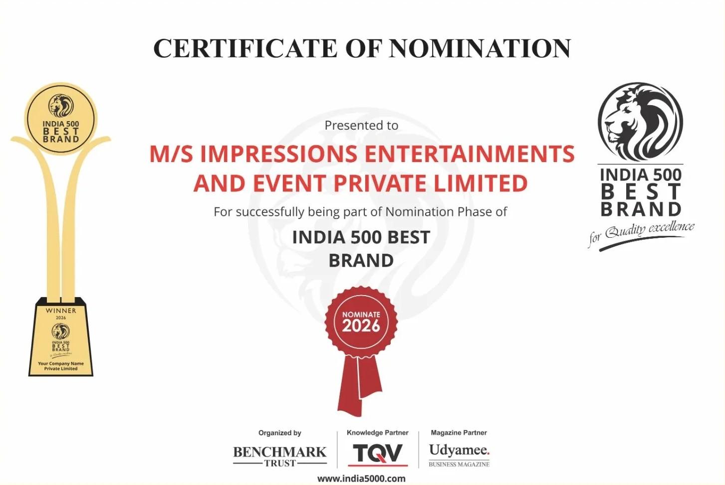 India 500 Best Brand 2026 India 500 Best Brand 2026