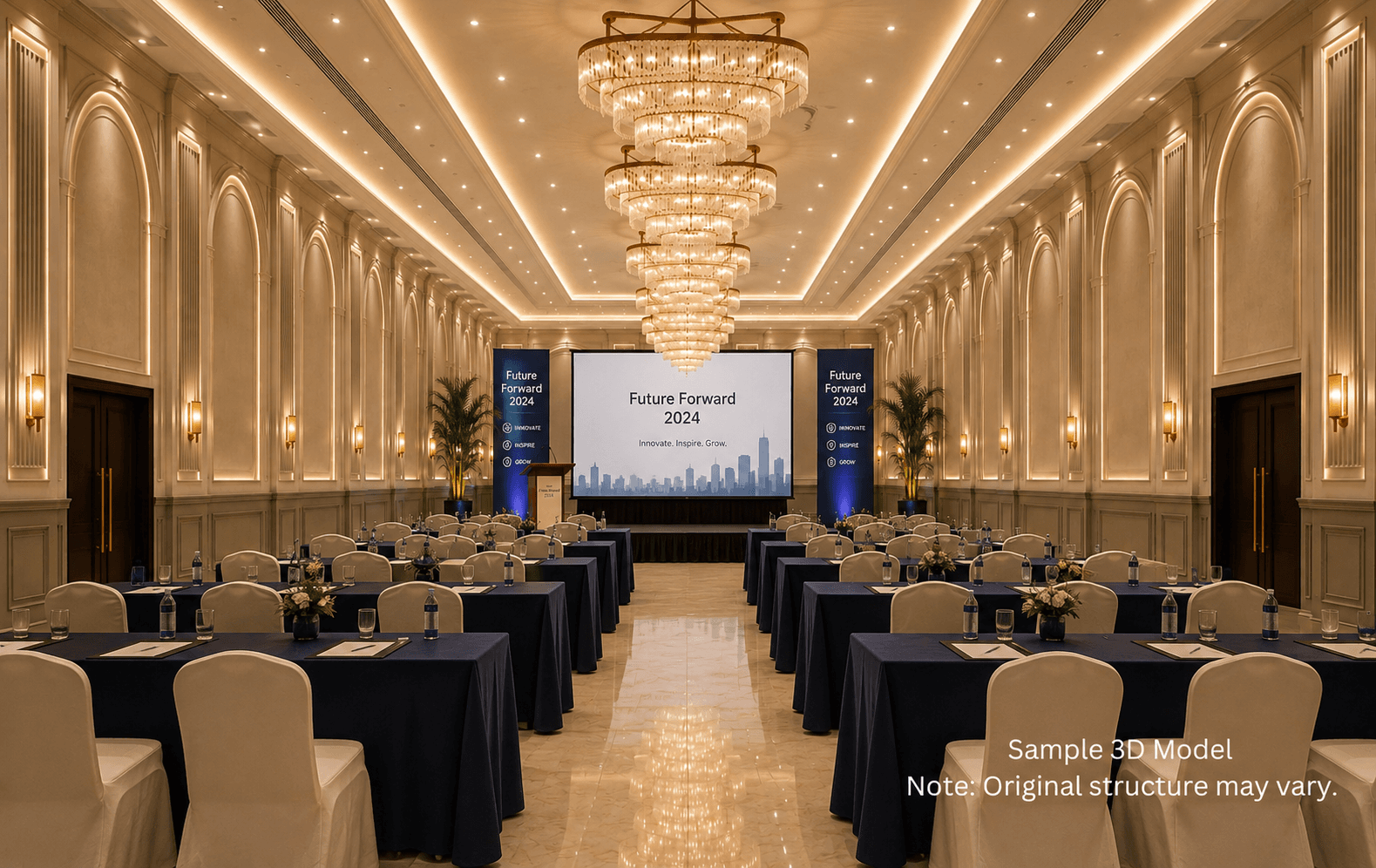 Crystal Banquet for Grand Events and Weddings Crystal Banquet for Grand Events and Weddings